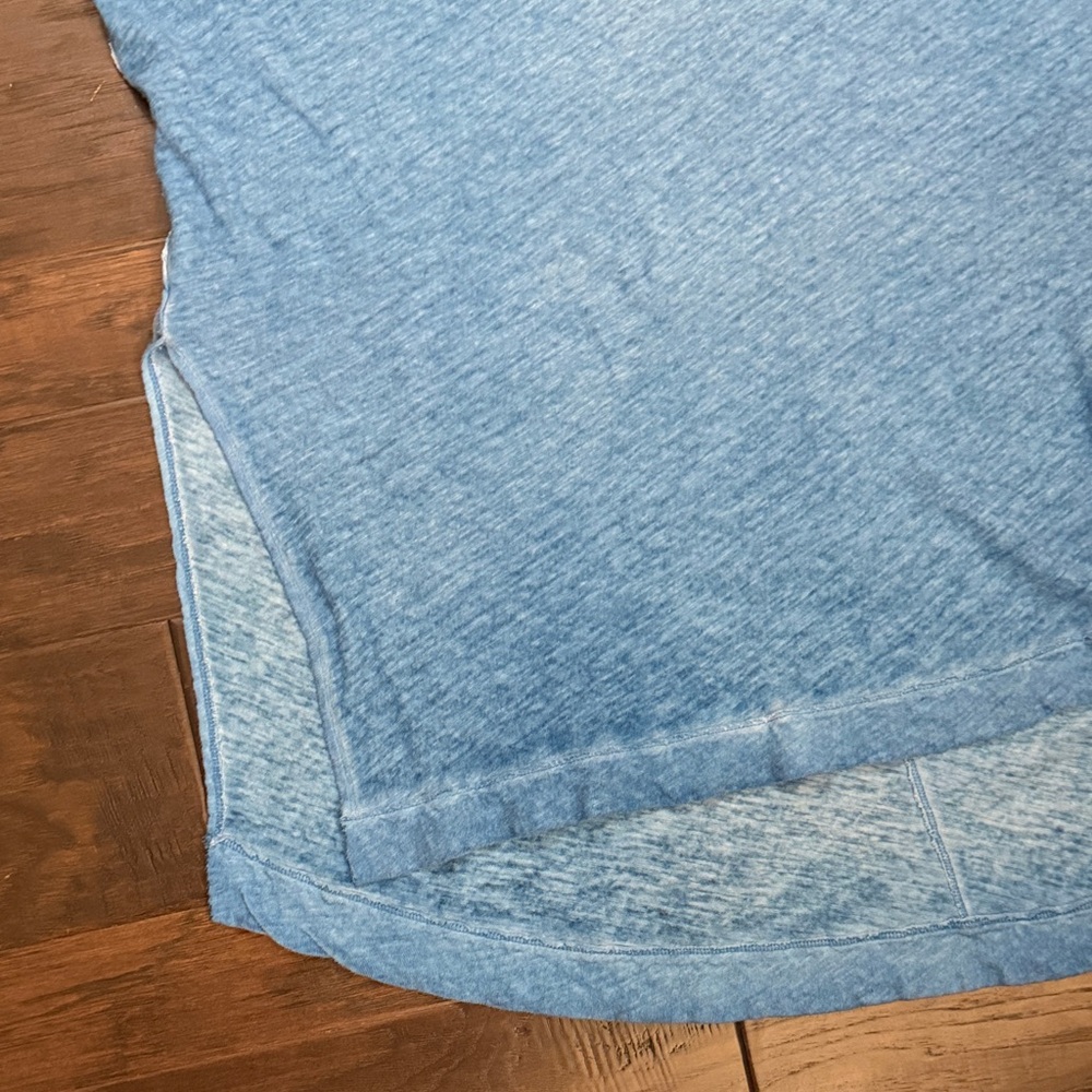 We The Free Light Blue High-Low V-Neck Dress Oversized Tee Beach Swim - Picture 6 of 10
